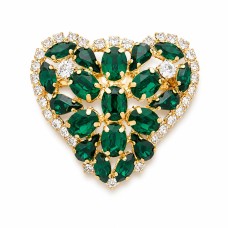 Broša „Kristāla Sirds II“ ar Swarovski™ kristāliem