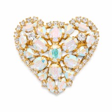 Brosa „Kristāla Sirds II“ ar Swarovski™ kristāliem