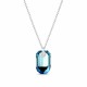 Sudraba kulons „Simbioze (Aquamarine Metallic Blue)“ ar Swarovski™ kristāliem