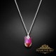 Sudraba kulons "Simbioze II (Fuchsia Red Magma)" ar Swarovski™ kristāliem