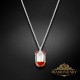 Sudraba kulons "Simbioze II (Red Magma)" ar Swarovski™ kristāliem