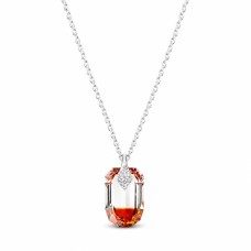 Серебряный кулон «Симбиоз II (Red Magma)» с кристаллами Сваровски™