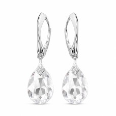 Sudraba auskari „Mēness Gaisma“ ar Swarovski™ kristāliem