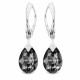 Sudraba auskari „Mēness Gaisma (Silver Night)“ ar Swarovski® kristāliem