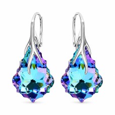 Sudraba auskari „Baroka VI (Vitrail Light)“ ar Swarovski™ kristāliem