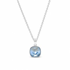 Серебряный кулон 925 пробы «Ослепительный Блеск (Aquamarine)» с кристаллами Swarovski®