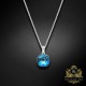 Sudraba kulons "Apžilbinošs Mirdzums (Bermuda Blue)" ar Swarovski™ kristāliem