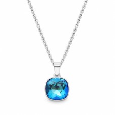 Серебряный кулон 925 пробы «Ослепительный Блеск (Bermuda Blue)» с кристаллами Swarovski®