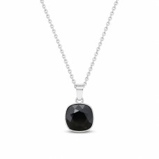 Серебряный кулон 925 пробы «Ослепительный Блеск (Jet)» с кристаллами Swarovski®
