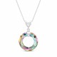 Sudraba kulons „Cosmic Ring (Vitrail Light)“ ar Swarovski® kristāliem