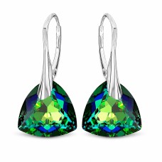 Sudraba auskari „Vakara Mirdzums (Vitrail Medium)“ ar Swarovski® kristāliem