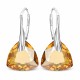 Sudraba auskari „Vakara Mirdzums (Golden Shadow)“ ar Swarovski® kristāliem