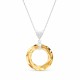 Sudraba kulons „Cosmic Ring (Golden Shadow)“ ar Swarovski® kristāliem