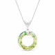 Sudraba kulons „Cosmic Ring (Luminous Green)“ ar Swarovski® kristāliem