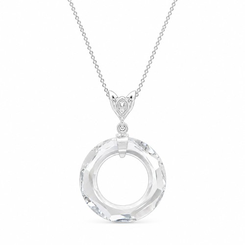 925 Silver Pendant “Cosmic Ring” adorned with Crystals by Swarovski®