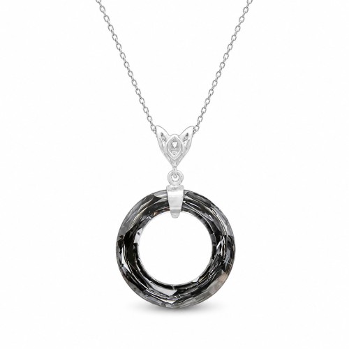 Серебряный кулон «Космическое Кольцо (Silver Night)»