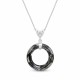 Sudraba kulons „Cosmic Ring (Silver Night)“ ar Swarovski® kristāliem