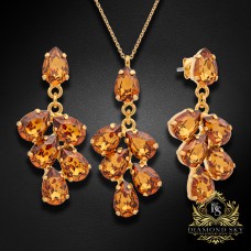 Komplekts "Amber II (Light Amber)" ar Swarovski™ kristāliem