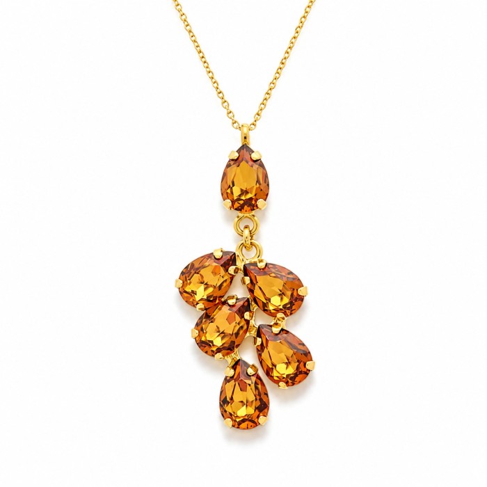 Komplekts sievietēm „Amber II (Light Amber)“ ar Preciosa® kristāliem