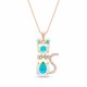 Kulons „Solar Cat (Aurora Borealis)“ ar Swarovski® kristāliem