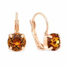 Earrings “Glory II (Light Amber)” created with Crystals by Swarovski®