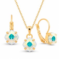 Komplekts sievietēm „Maģiskais Kvadrāts (Aurora Borealis)“ ar Swarovski® kristāliem