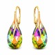 Sudraba auskari „Baroka VII (Vitrail Medium)“ ar Swarovski™ kristāliem