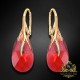 Sudraba auskari "Baroka VII (Scarlet)" ar Swarovski™ kristāliem