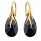 Sudraba auskari „Baroka VII (Jet)“ ar Swarovski™ kristāliem