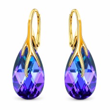 Sudraba auskari „Baroka VII (Heliotrope)“ ar Swarovski™ kristāliem