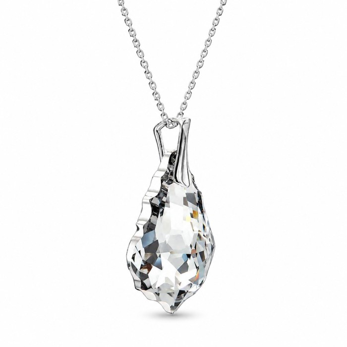 Sudraba kulons „Baroque V (Comet Argent Light)“ ar Swarovski® kristāliem