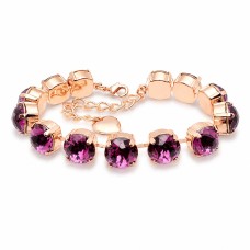 Apyrankė moterims DiamondSky „Eden (Amethyst)“ su Swarovski kristalais