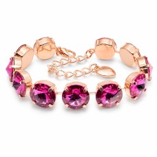 Bracelet “Vortex” (Fuchsia) created with Crystals by Swarovski®