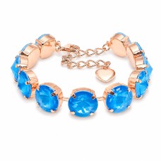 Bracelet “Vortex” (Electric Blue Ignite) embellished with Crystals by Swarovski®