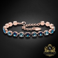 Aproce "Klasika III (Bermuda Blue / Aquamarine)" ar Swarovski™ kristāliem