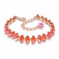 Apyrankė moterims DiamondSky „Ornella II (Orange Glow DeLite)“ su Swarovski kristalais