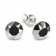 Sudraba auskari „Klasika (Jet Hematite)“ ar Swarovski™ kristāliem