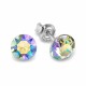Sudraba auskari „Klasika (Paradise Shine)“ ar Swarovski® kristāliem