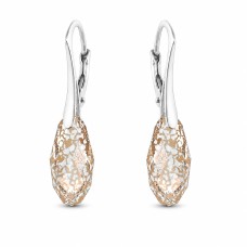 Sudraba auskari „Anšante (Rose Patina)“ ar Swarovski™ kristāliem