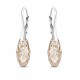 Sudraba auskari „Anšante (Rose Patina)“ ar Swarovski™ kristāliem