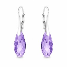 Sudraba auskari „Enchanté (Tazanite)“ ar Swarovski® kristāliem