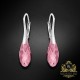 Sudraba auskari "Anšante (Light Rose)" ar Swarovski™ kristāliem