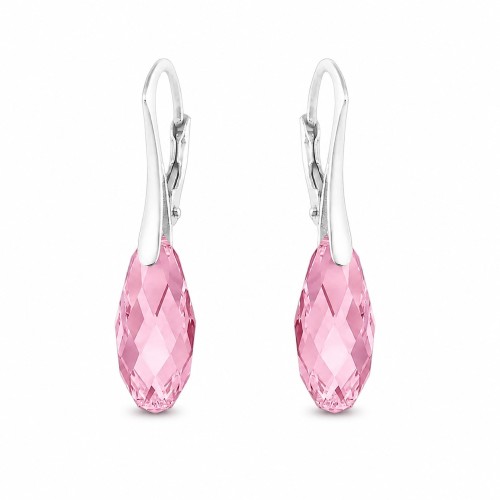 Sudraba auskari „Enchanté (Light Rose)“