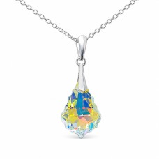 Серебряный кулон 925 пробы «Барокко IV (Aurora Borealis)» с кристаллами Swarovski®