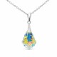 Sudraba kulons „Baroque IV (Aurora Borealis)“ ar Swarovski® kristāliem