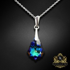 Sudraba kulons "Baroka IV (Meridian Blue)" ar Swarovski™ kristāliem