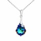 Sudraba kulons „Baroque IV (Meridian Blue)“ ar Swarovski® kristāliem