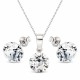 Sudraba komplekts „Klasika“ ar Swarovski® kristāliem