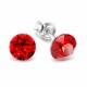 Sudraba komplekts sievietēm „Klasika (Light Siam)“ ar Swarovski® kristāliem