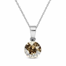 Серебряный кулон 925 пробы «Классика (Golden Shadow)» с кристаллами Swarovski®